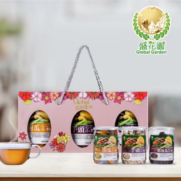【盛花園】芋頭+南瓜+紫地瓜小點禮盒(3件組)
