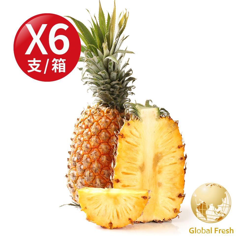 【盛花園蔬果】屏東頂級金鑽鳳梨1.5kg/支X6支（現採直送）