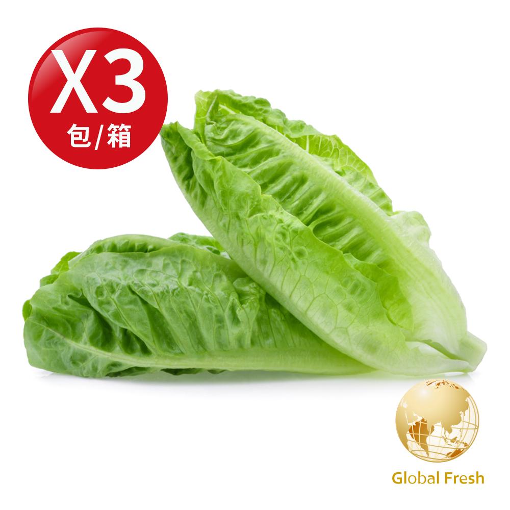 【盛花園蔬果】蘿蔓生菜400g±10% x3包(國產,進口產地隨機)