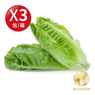 【盛花園蔬果】蘿蔓生菜400g±10% x3包(國產,進口產地隨機)