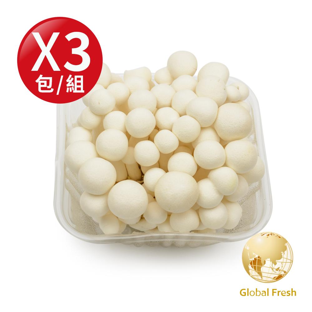 【盛花園蔬果】南投國姓鄉美白菇120g x3包(溫控栽培)