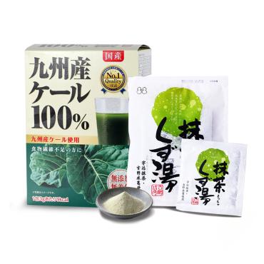 【盛花園】日本原裝羽衣甘藍青汁44入+抹茶葛粉4入養生組