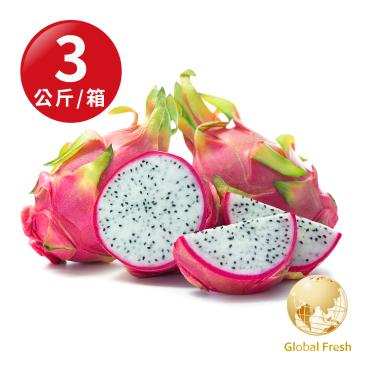 【盛花園蔬果】彰化特選白肉火龍果3kg x1箱（特選大果_現採直送）