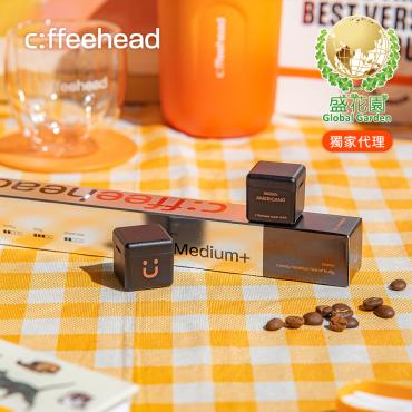 【盛花園】Coffeehead 超方塊｜時尚快飲分享組（美式x拿鐵x冷萃8入*9組）送海昌5℃無氣泡蘇打水330ml X3瓶+品牌雙層咖啡杯1入