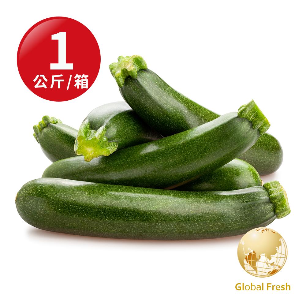 【盛花園蔬果】台南新化綠櫛瓜1kg x1袋(生食沙拉)