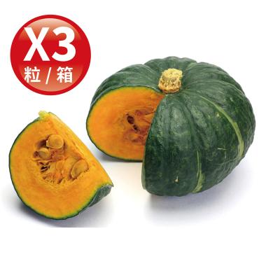 【盛花園蔬果】雲林崙背栗子南瓜800g x3粒(日本種_在欉熟)