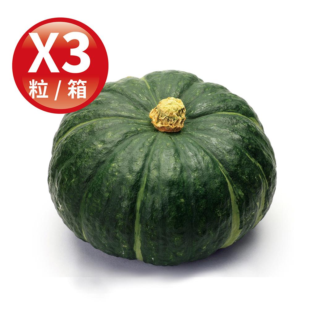【盛花園蔬果】雲林崙背栗子南瓜800g x3粒(日本種_在欉熟)