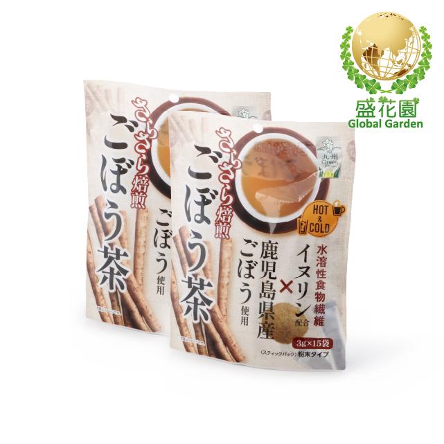 【盛花園】日本九州產烘焙牛蒡茶粉(15入/袋，2袋/組)